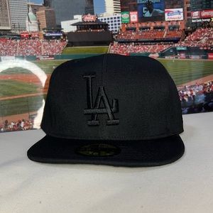 LA Dodgers All Black Fitted Cap
